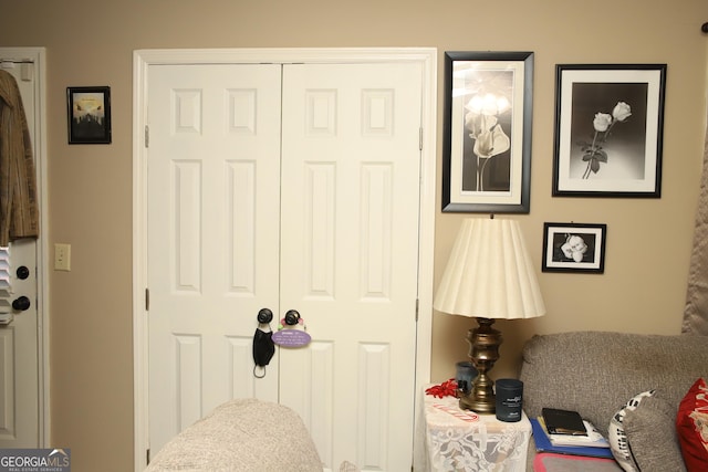 bedroom with a closet