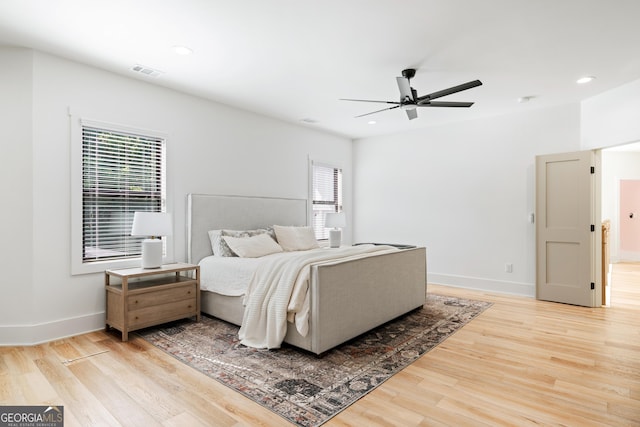 1757 Traditions Way, Jefferson, GA 30549 - bedroom with ceiling fan and light wood-type flooring