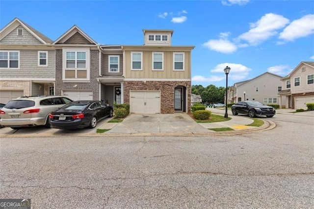 view of property featuring a garage