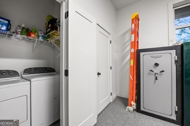 laundry room with separate washer and dryer