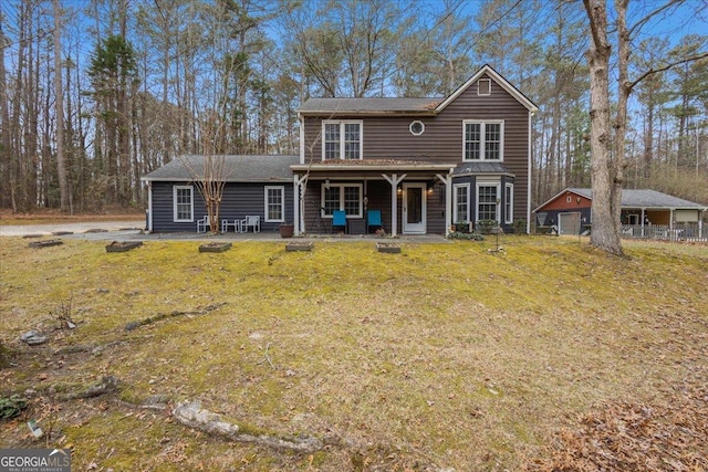 view of property with a front yard