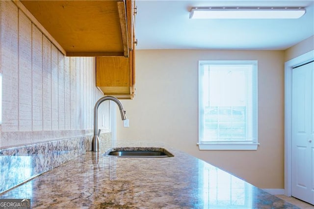 kitchen featuring a healthy amount of sunlight and sink