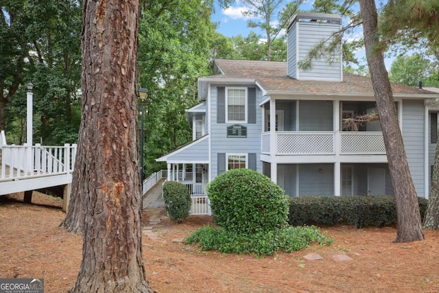 view of side of property