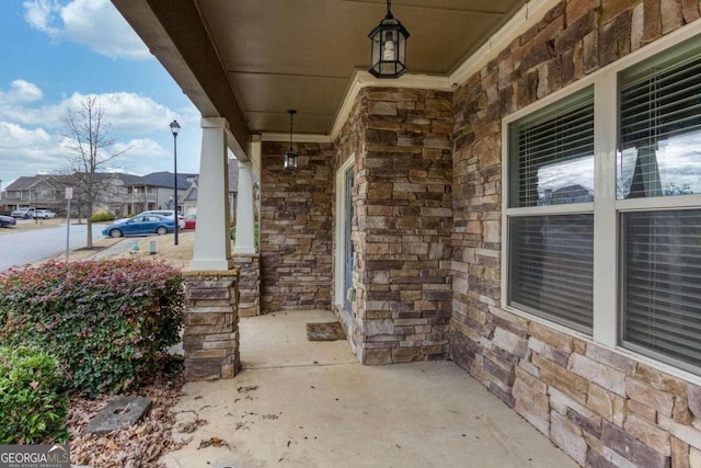 view of patio with covered porch