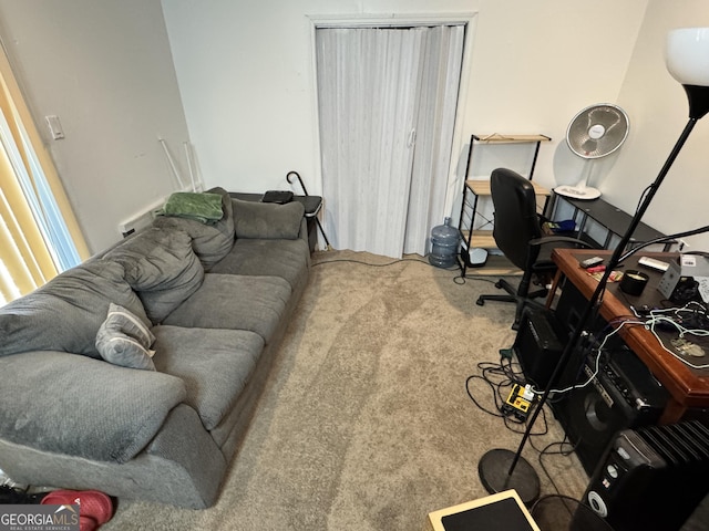 view of carpeted living room