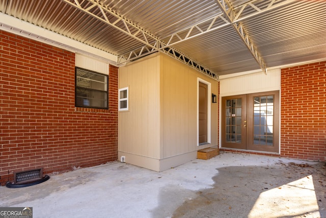 view of patio with french doors