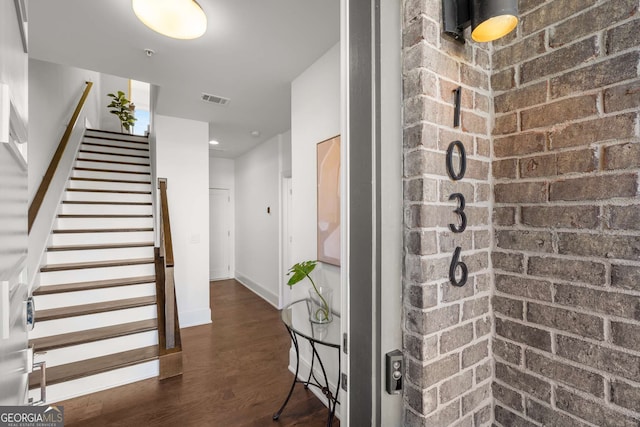 interior space with hardwood / wood-style flooring