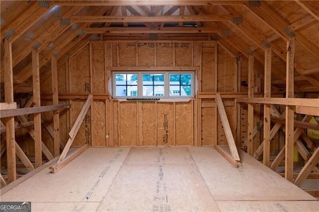 view of attic