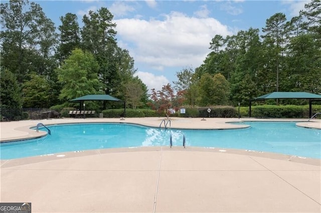 view of pool with a patio