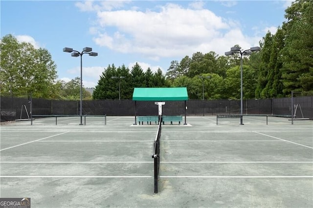 view of tennis court