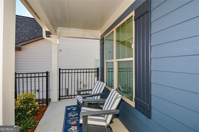 balcony with covered porch