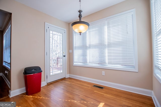 entryway featuring hardwood / wood-style floors