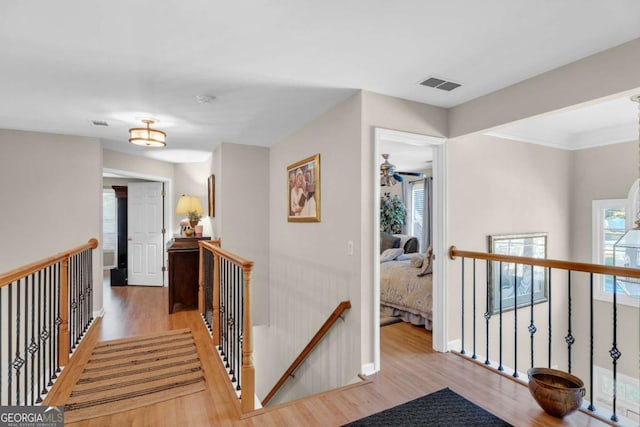 hallway featuring hardwood / wood-style flooring