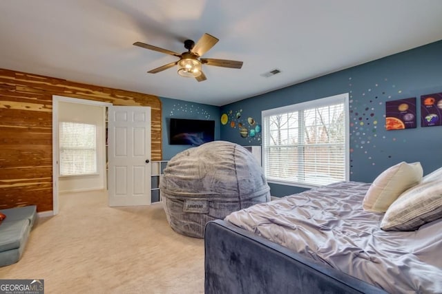 4492 Bryten Dr, Douglasville, GA 30135 - bedroom with carpet flooring and a ceiling fan