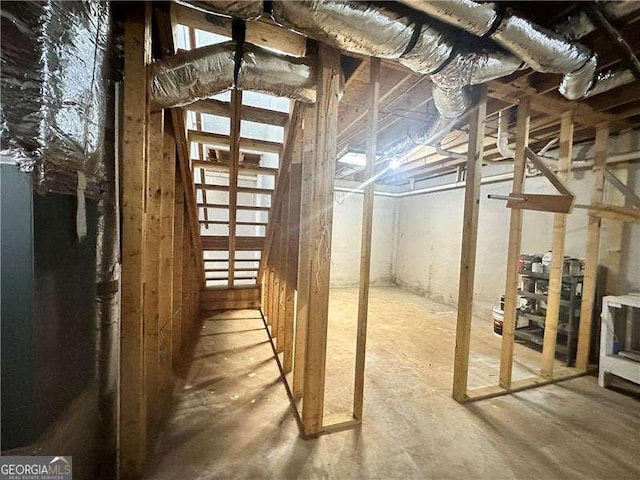 view of basement