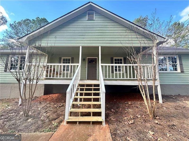 bungalow with a porch