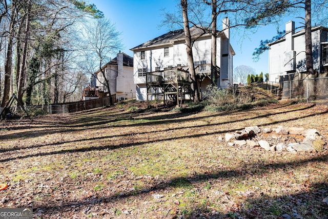 exterior space featuring a deck