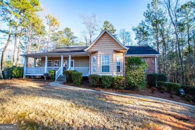 view of front of house with covered porch