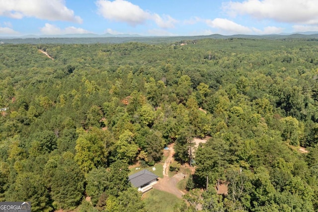 aerial view featuring a mountain view