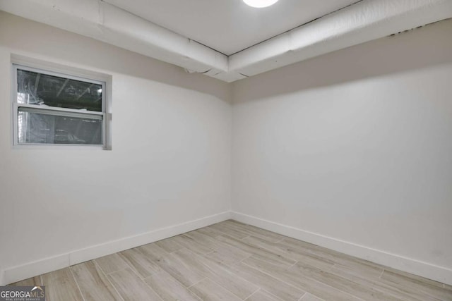 empty room featuring light hardwood / wood-style flooring