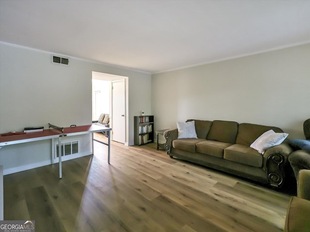 6520 Roswell Rd Unit 59, Sandy Springs, GA 30328 - living room with crown molding and wood finished floors