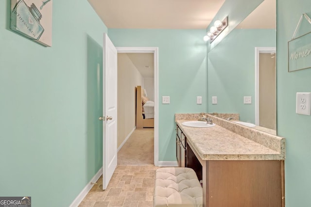 bathroom with vanity