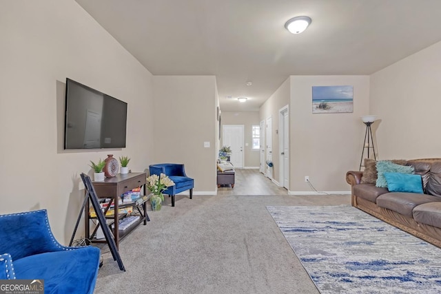 view of carpeted living room