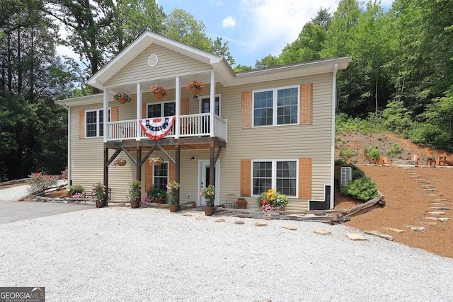 view of front of property with covered porch