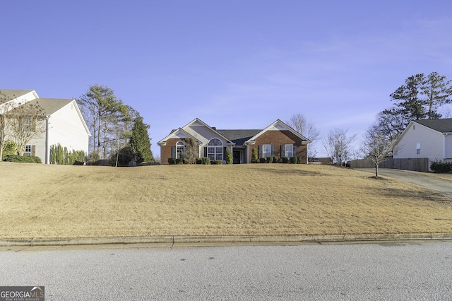 view of single story home