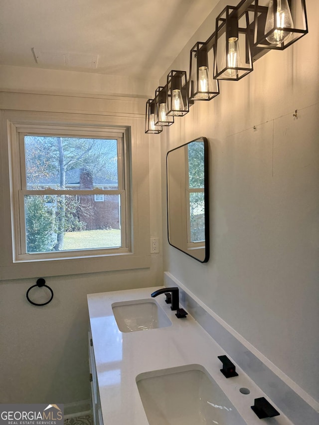 bathroom featuring vanity