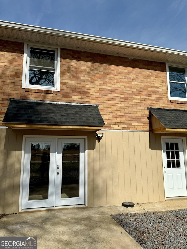 entrance to property with french doors