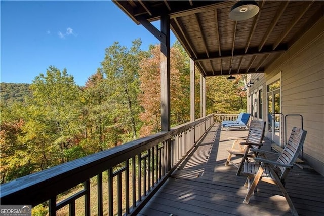 view of wooden terrace