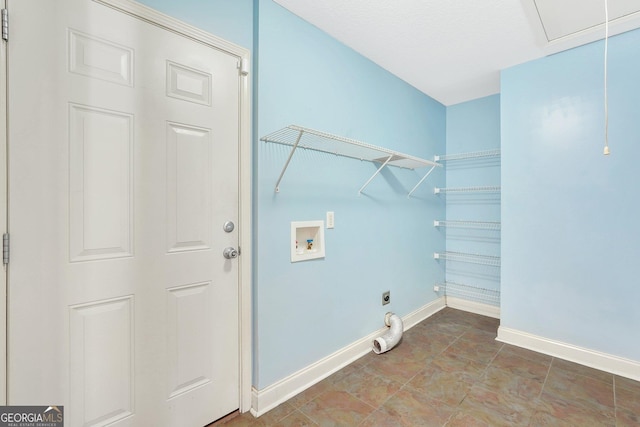 laundry room with washer hookup and hookup for an electric dryer