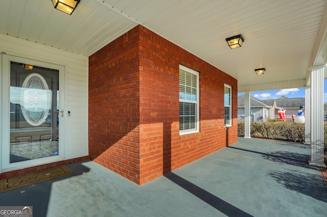 property entrance with a porch