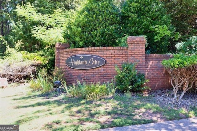 view of community sign