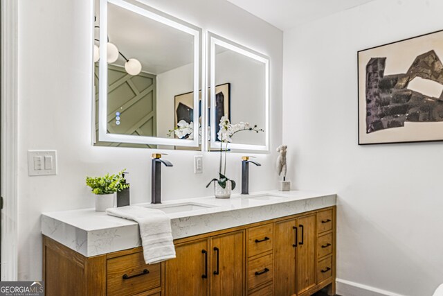 bathroom with vanity