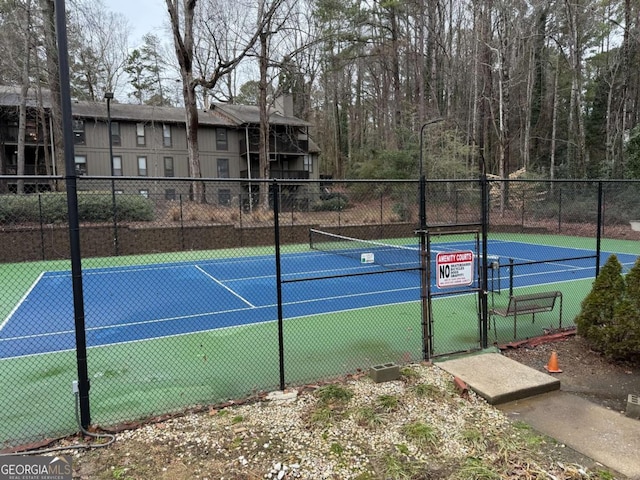 view of sport court