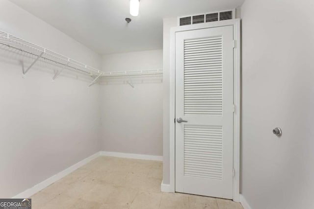 view of walk in closet