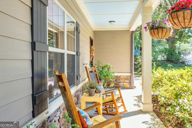 view of patio with covered porch