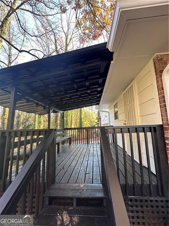 view of wooden deck