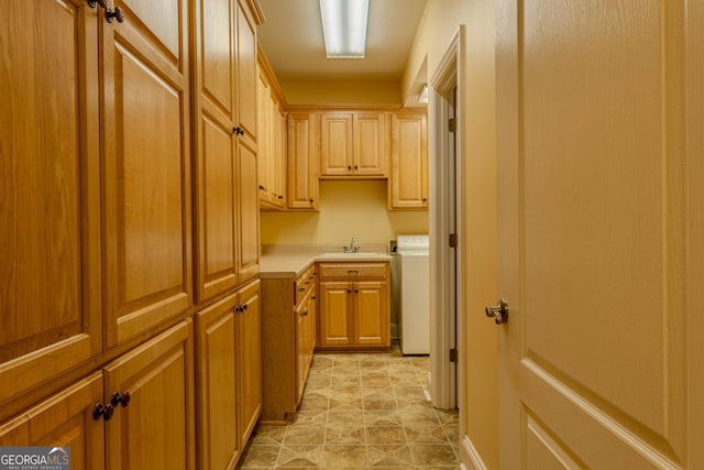 interior space featuring sink