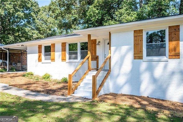 view of ranch-style home