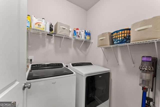 laundry area featuring separate washer and dryer