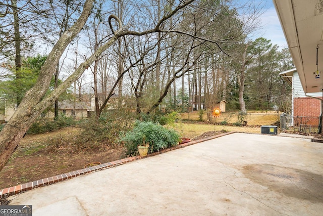 view of patio featuring central AC