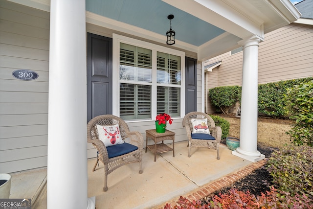 view of patio / terrace featuring covered porch