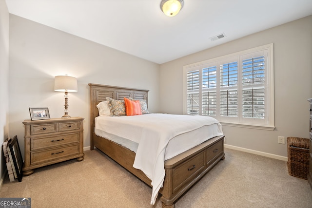 view of carpeted bedroom