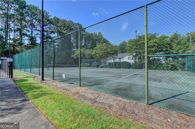 view of tennis court