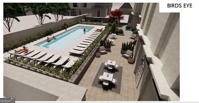 view of pool with a patio area