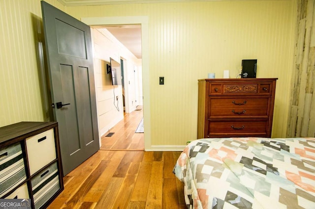 bedroom featuring hardwood / wood-style floors