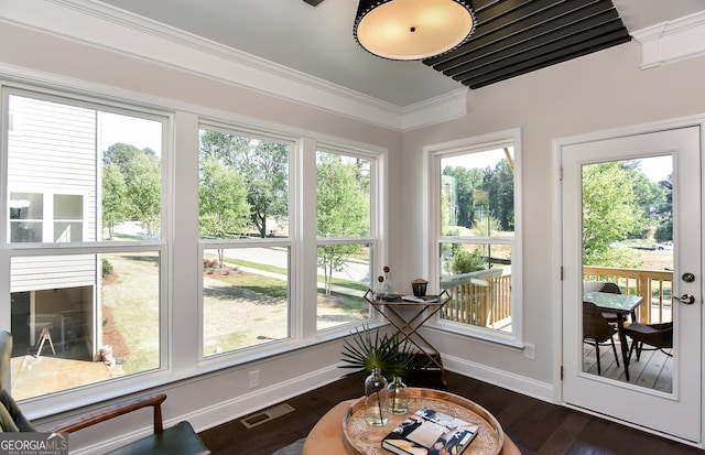 view of sunroom